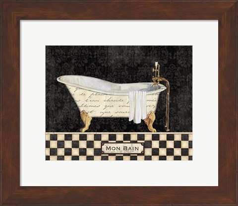 Framed French Bathtub I Print