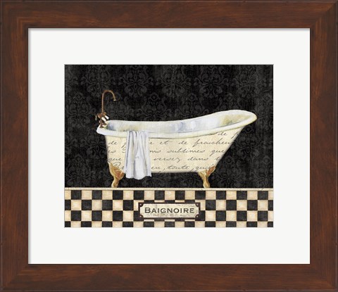 Framed French Bathtub II Print