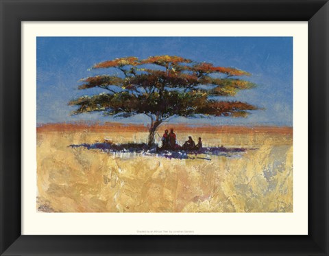 Framed Shaded By An African Tree Print