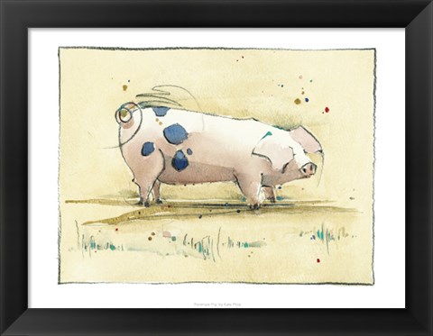 Framed Penelope Pig Print