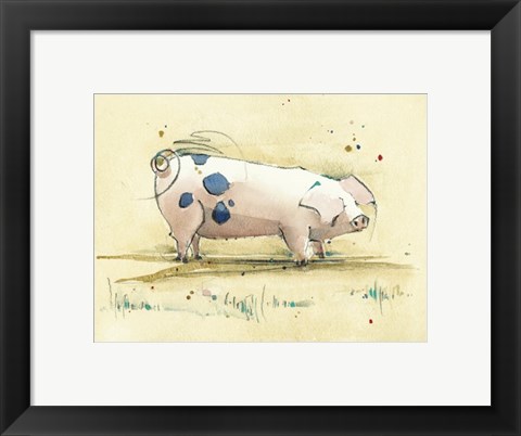 Framed Penelope Pig Print