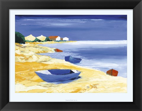 Framed Sleeping Boats Print