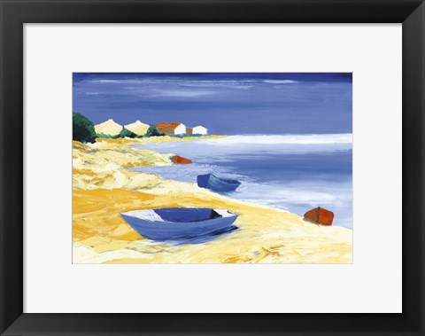 Framed Sleeping Boats Print