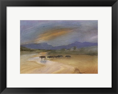 Framed Cattle Crossing Print