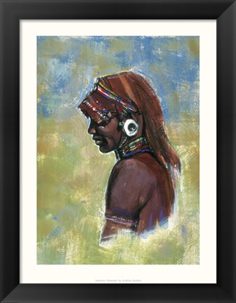 Framed Samburu Tribesman Print