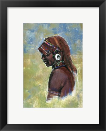 Framed Samburu Tribesman Print