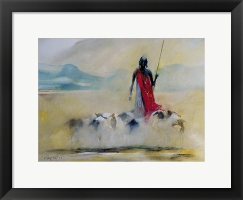 Framed Suswa Sheep Print