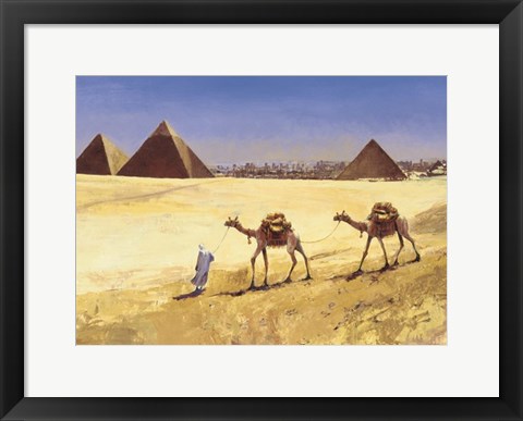 Framed Great Pyramids - Cairo Print