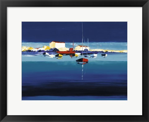 Framed Lazy Harbour Print