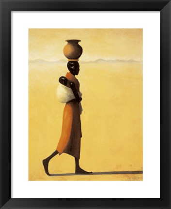 Framed Woman Walking Print