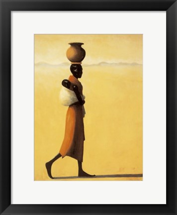 Framed Woman Walking Print