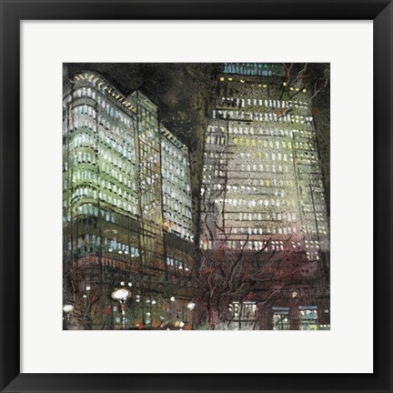 Framed Night Lights - Canary Print