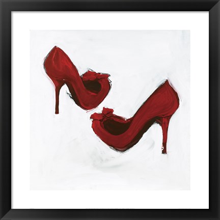 Framed Red Shoes Print