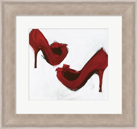 Framed Red Shoes Print