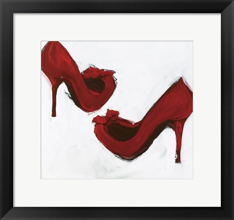 Framed Red Shoes Print