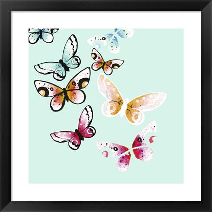 Framed Butterflies Print