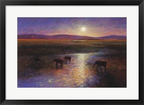 Framed Crossing the Tana River Print