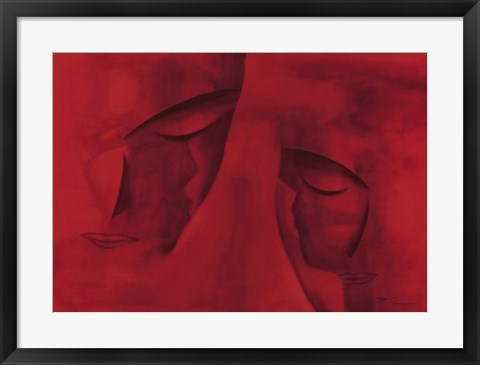 Framed Les Deux Visages Print