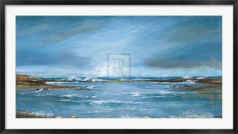 Framed Sea Wall II Print