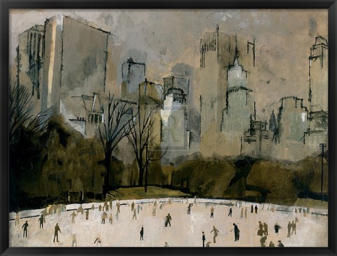 Framed Winter In Manhattan Print