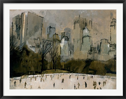 Framed Winter In Manhattan Print