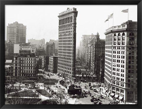 Framed Flatiron Building, NYC 1916 Print