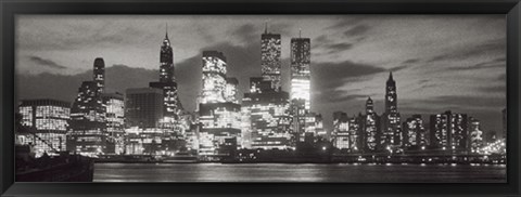 Framed Manhattan Skyline from Brooklyn Print