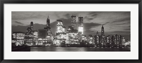 Framed Manhattan Skyline from Brooklyn Print