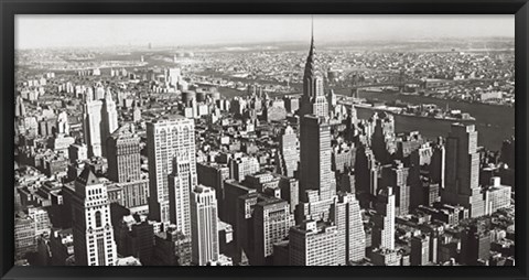 Framed View of Midtown  Manhattan, NYC 1933 Print