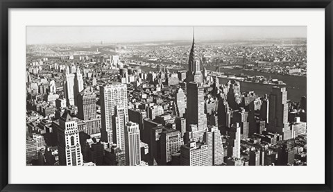 Framed View of Midtown  Manhattan, NYC 1933 Print