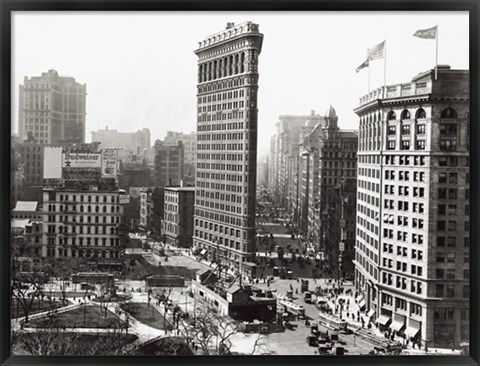 Framed Flatiron Building, NYC 1916 Print