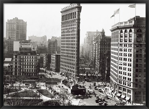 Framed Flatiron Building, NYC 1916 Print