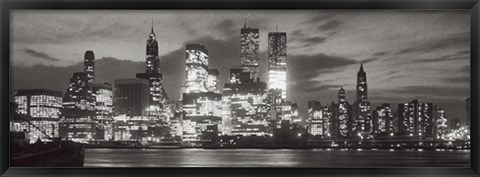 Framed Manhattan Skyline from Brooklyn Print