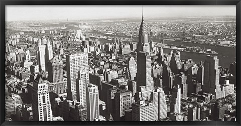 Framed View of Midtown  Manhattan, NYC 1933 Print