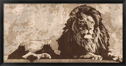 Framed Lion Print