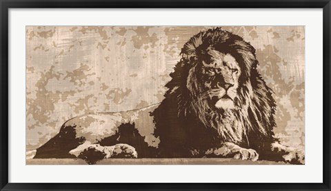 Framed Lion Print