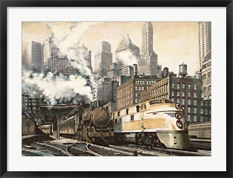 Framed Station, Chicago Print