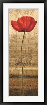 Framed Poppy Panel I Print