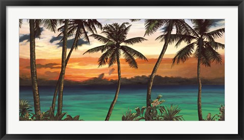 Framed Emerald Sunset Print