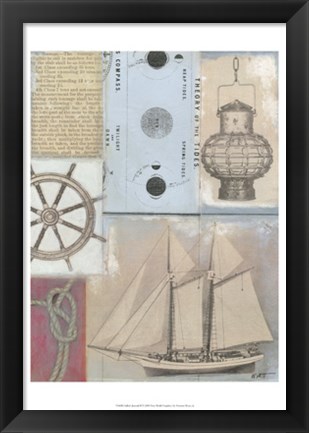 Framed Sailor&#39;s Journal II Print