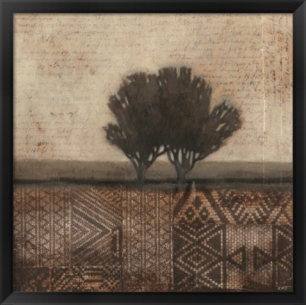 Framed Earthen Textile I Print