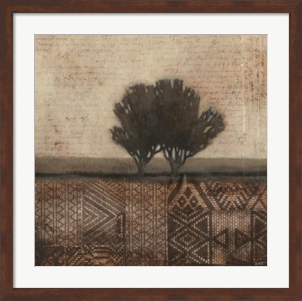 Framed Earthen Textile I Print