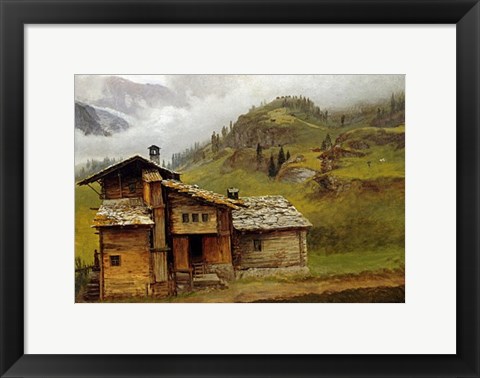 Framed Mountain House Print