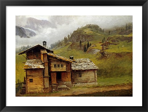 Framed Mountain House Print