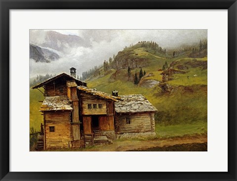 Framed Mountain House Print