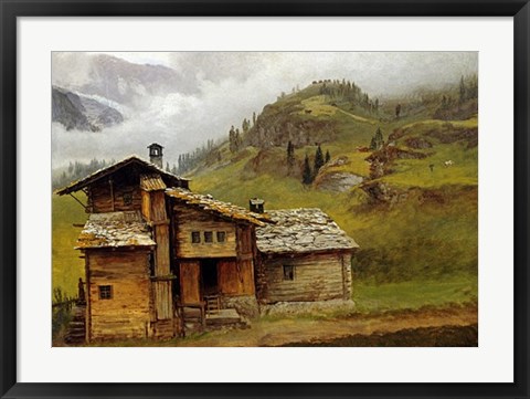 Framed Mountain House Print