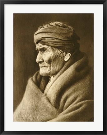 Framed Geronimo, Apache Print