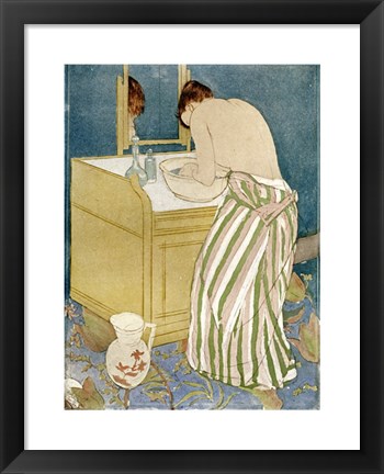 Framed Woman Bathing Print