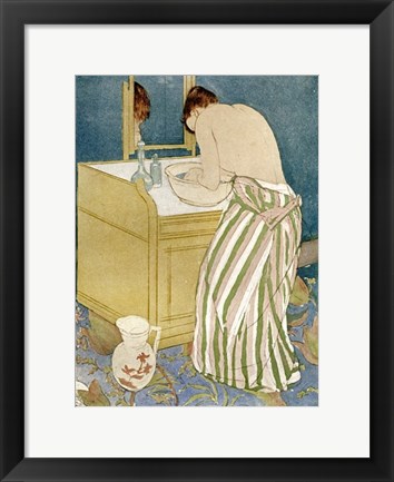 Framed Woman Bathing Print