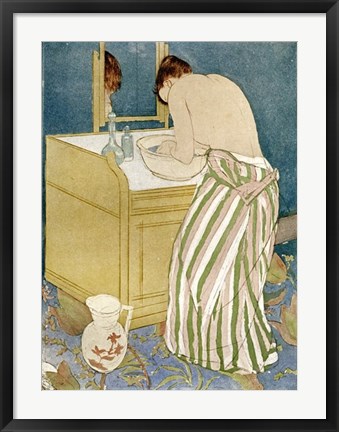 Framed Woman Bathing Print